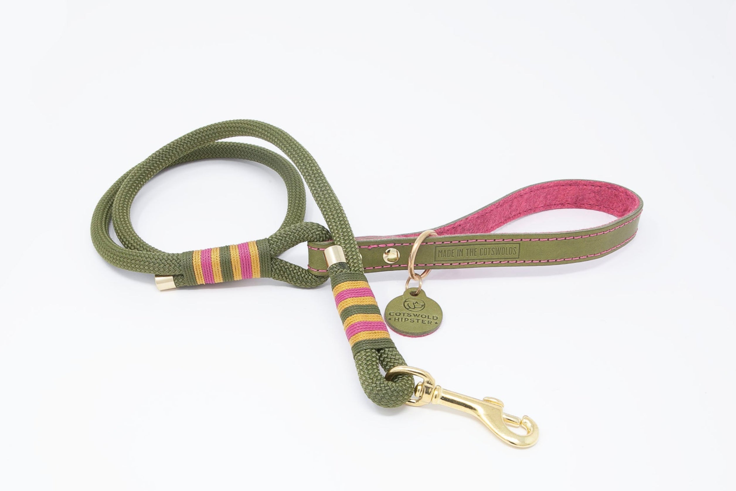 Leather and rope dog leads