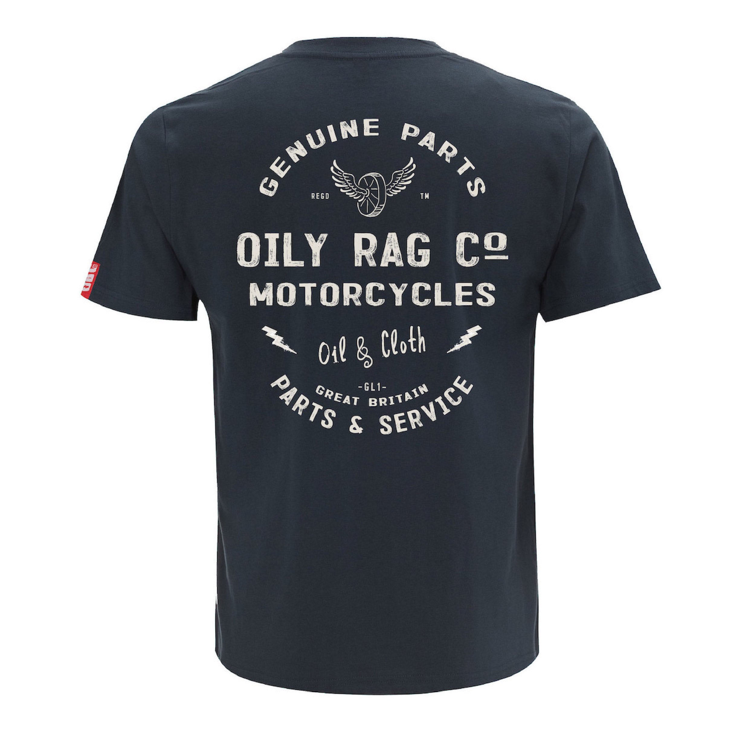 Parts & Service T-shirt - Back Print - Denim Blue - Black Label Collection