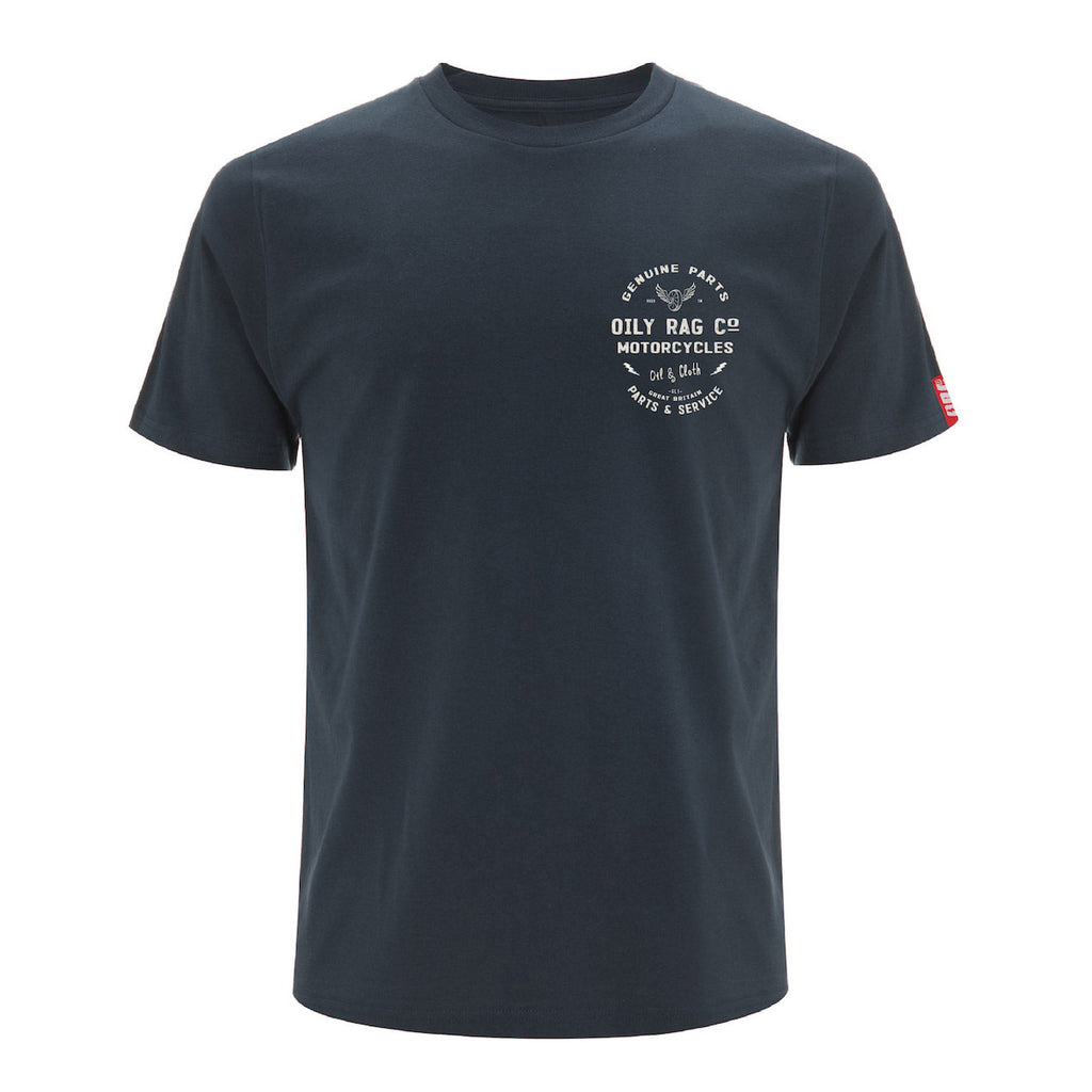 Parts & Service T-shirt - Back Print - Denim Blue - Black Label Collection