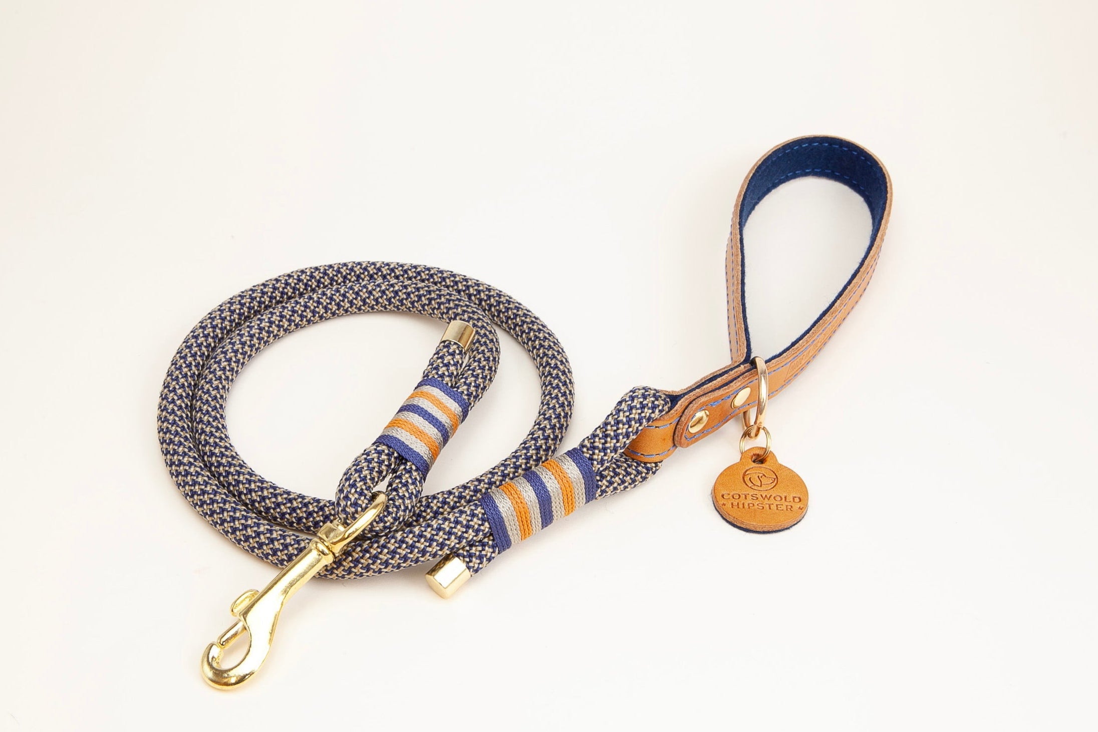 Leather and rope dog leads